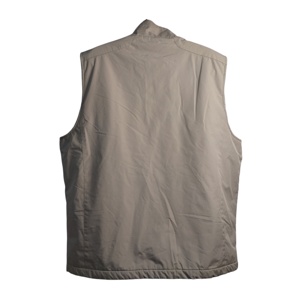 IZOD Vest Men's Tan/Beige Color Fleece lined Jacket Vest Size Large - Picture 2 of 7